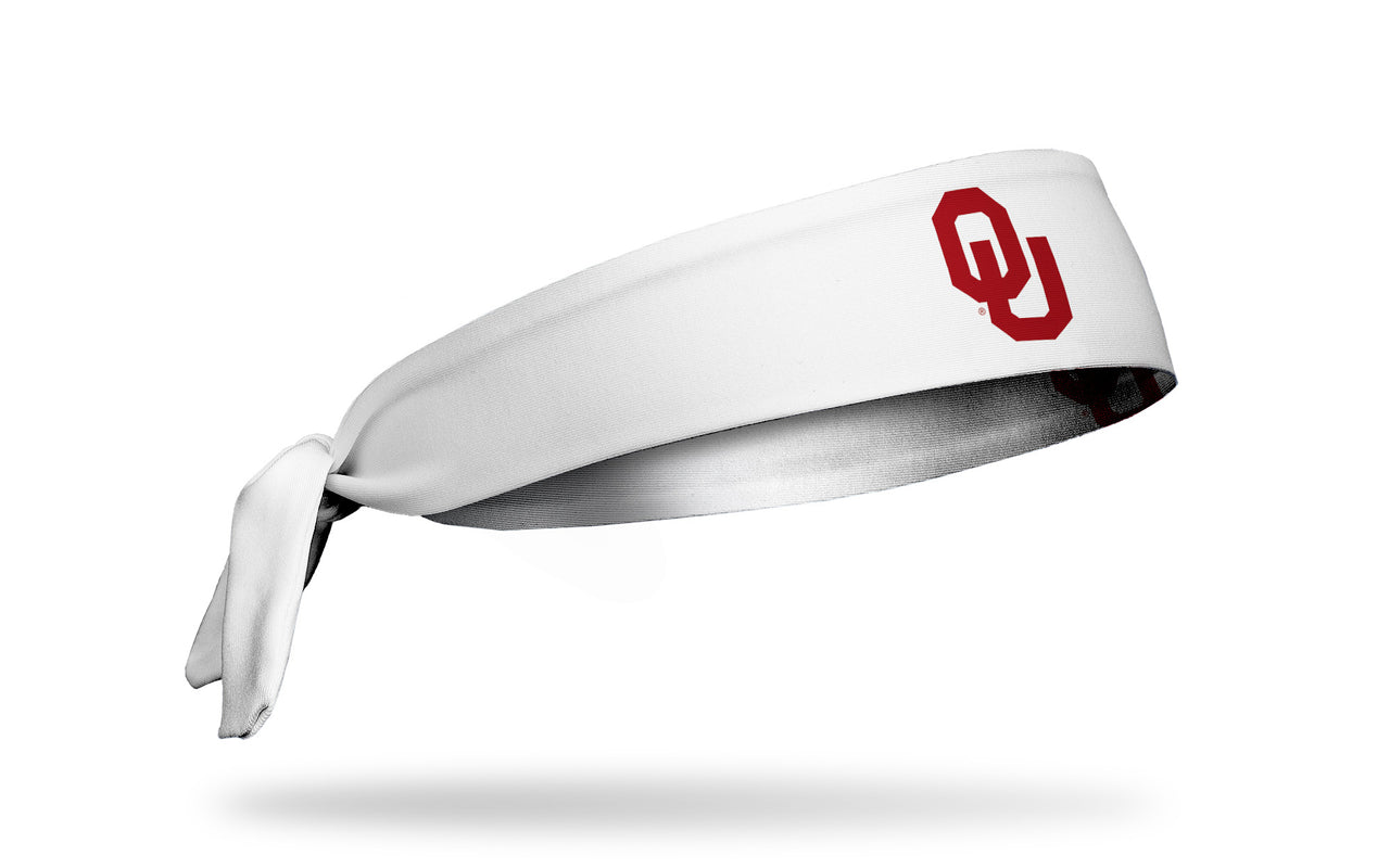 University of Oklahoma: OU White Flex Tie Headband