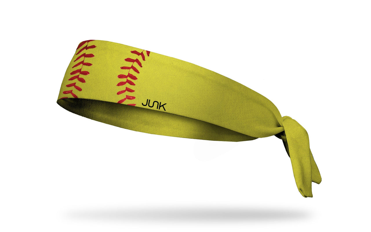 Softball Red Laces Flex Tie Headband