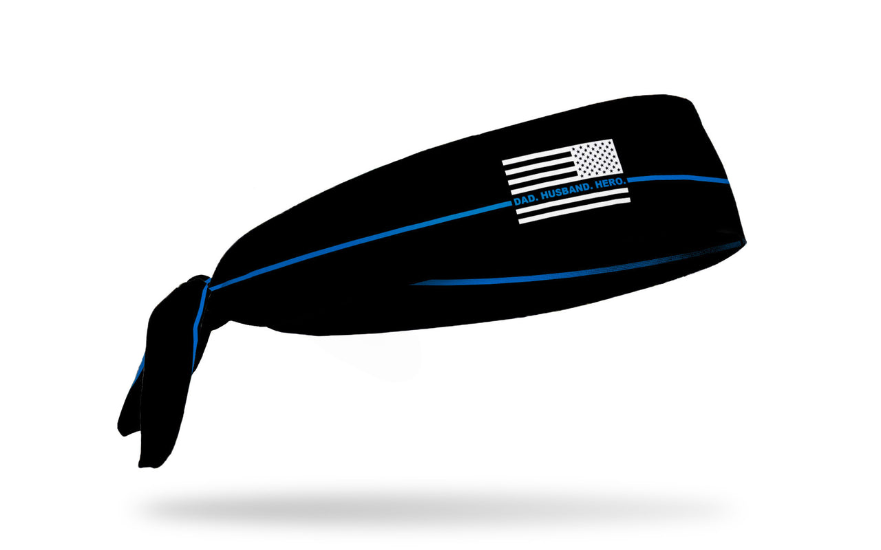 Thin Blue Line: Dad Hero Flex Tie Headband