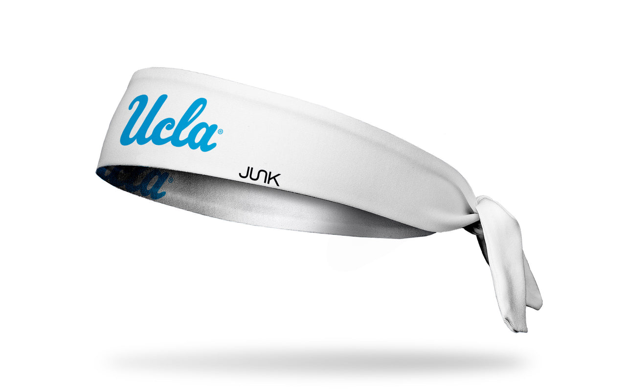 UCLA: Wordmark White Flex Tie Headband
