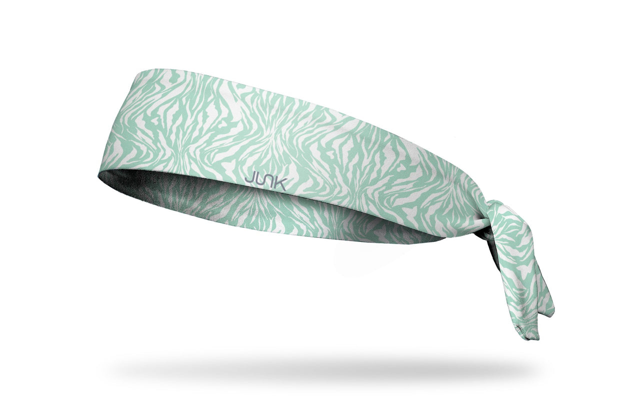 Zen Zebra Mint Flex Tie Headband
