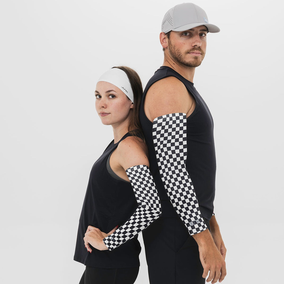 Black Check Arm Sleeve
