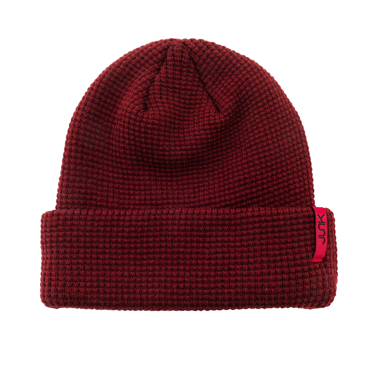 Maroon Waffle Knit Beanie - View 2