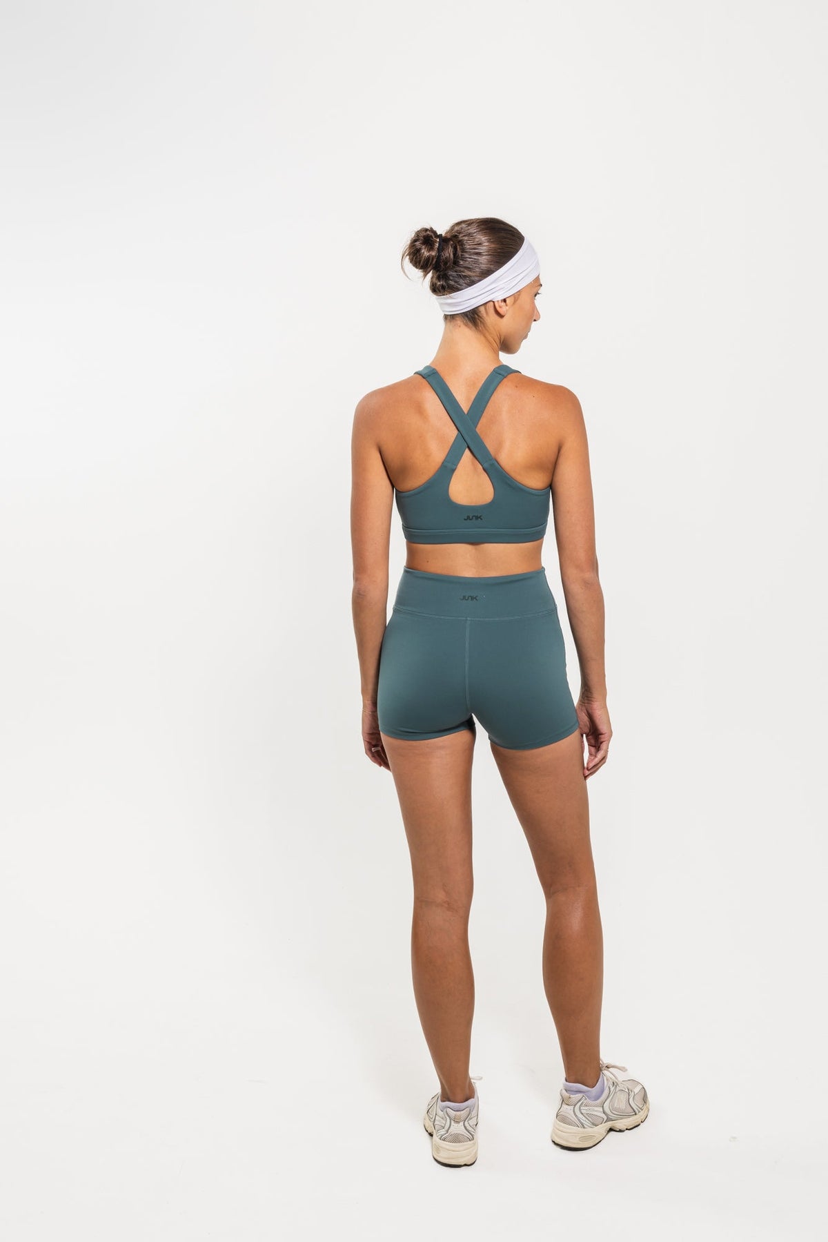 Women's Breakthrough Cross-Back Sports Bra: Eucalyptus - View 2