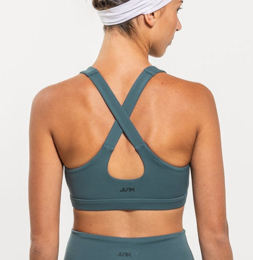 Women's Breakthrough Cross-Back Sports Bra: Eucalyptus - View 4
