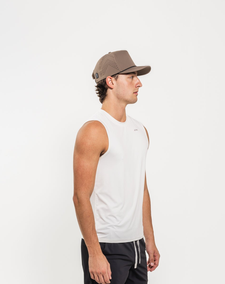 Men's Breakthrough Tank: Bone White - View 2