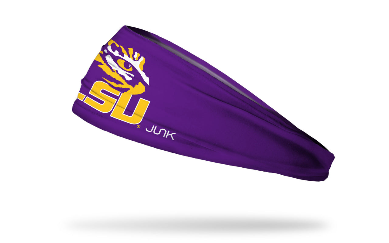 Louisiana State University: LSU Gold Stacked Purple Headband