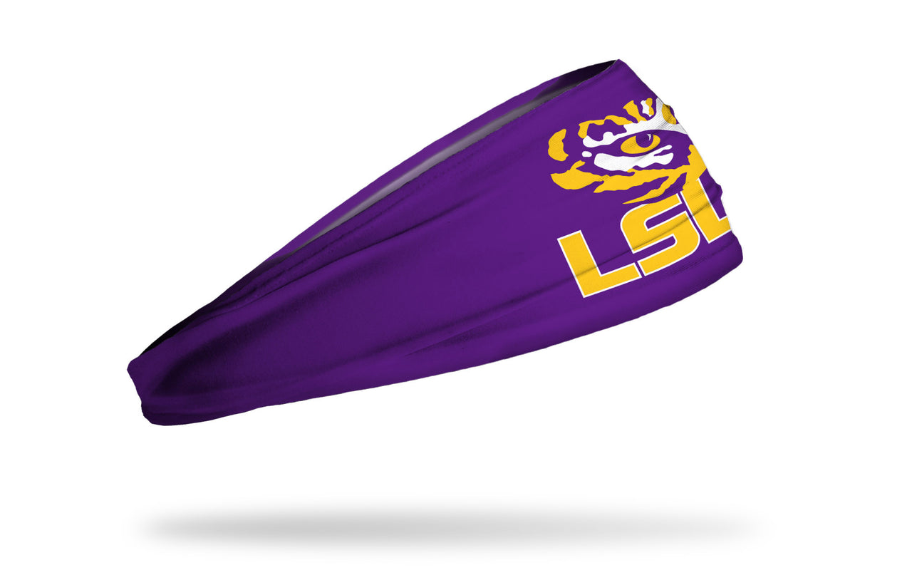 Louisiana State University: LSU Gold Stacked Purple Headband