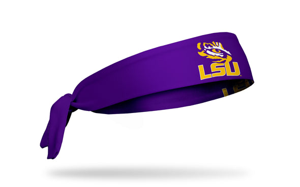 Louisiana State University: LSU Gold Stacked Purple Tie Headband