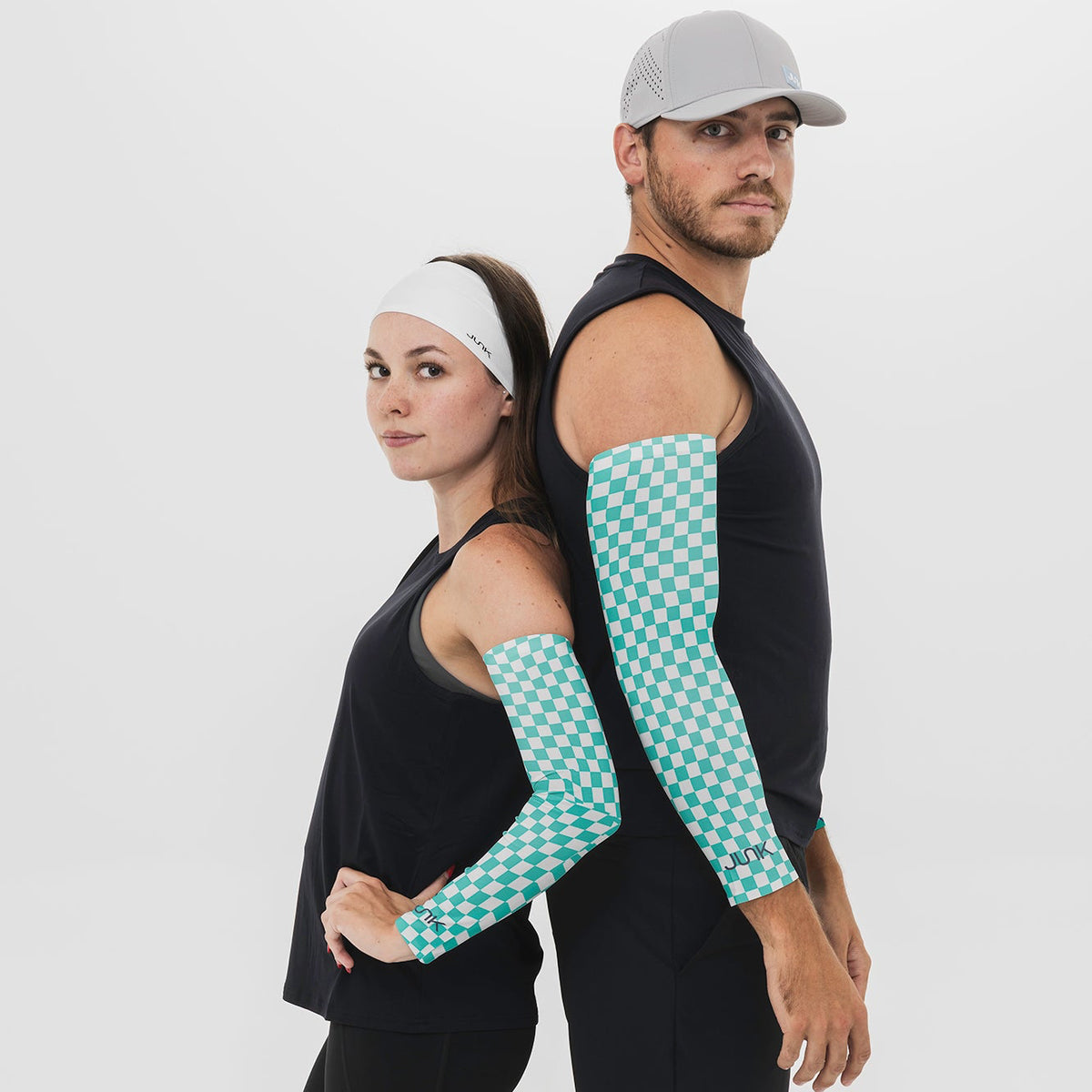 Mint Check Arm Sleeve