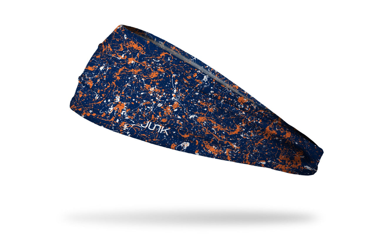 Midnight Navy Orange Splatter Big Bang Lite Headband