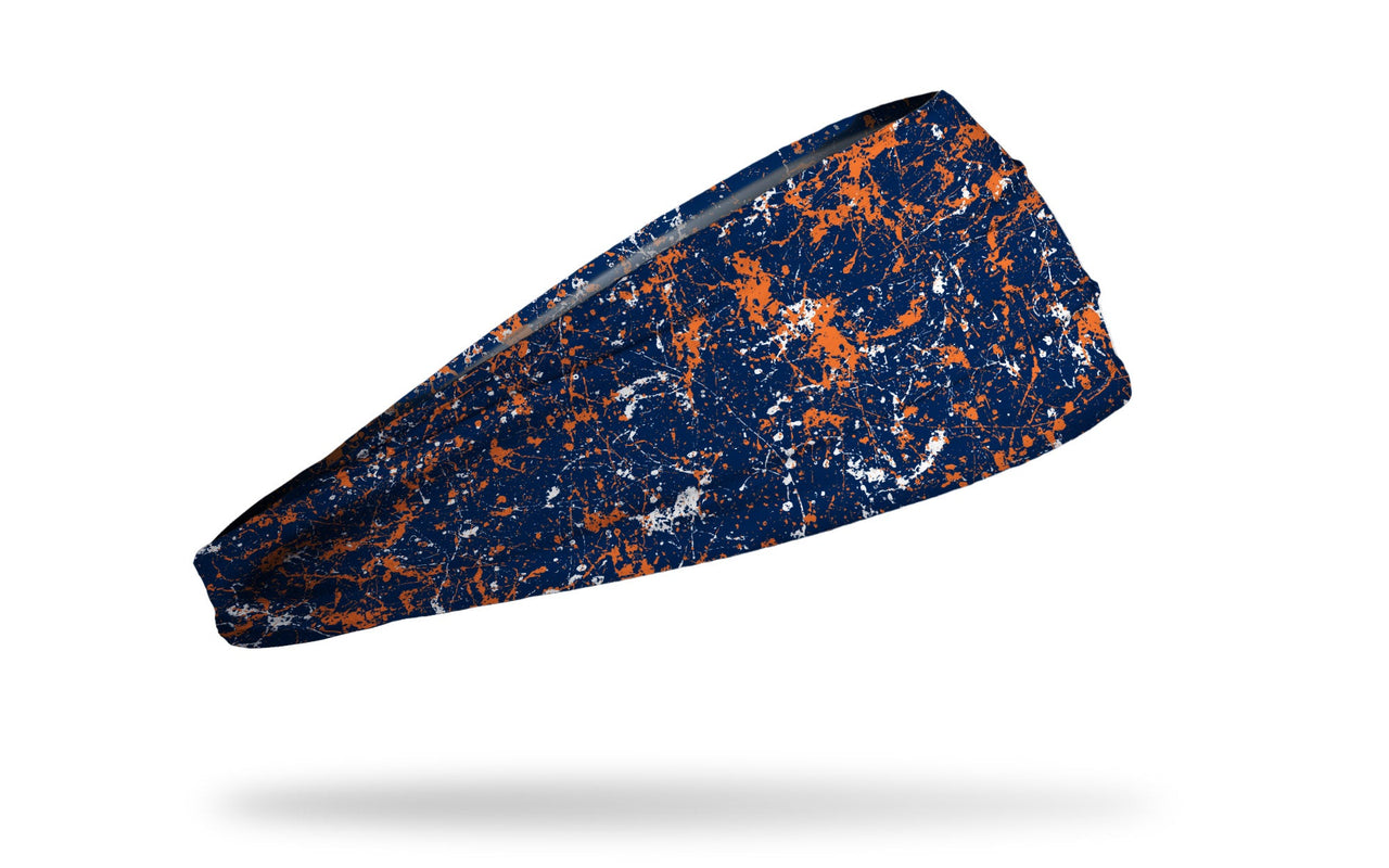 Midnight Navy Orange Splatter Big Bang Lite Headband