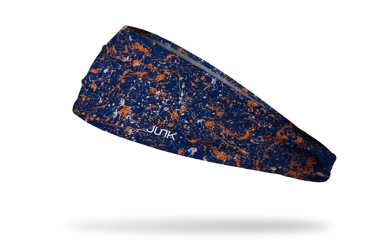 Navy Orange Silver Splatter Big Bang Lite Headband