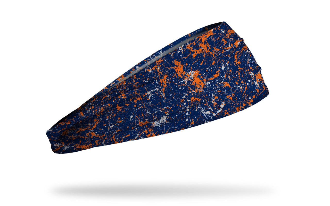Navy Orange Silver Splatter Big Bang Lite Headband