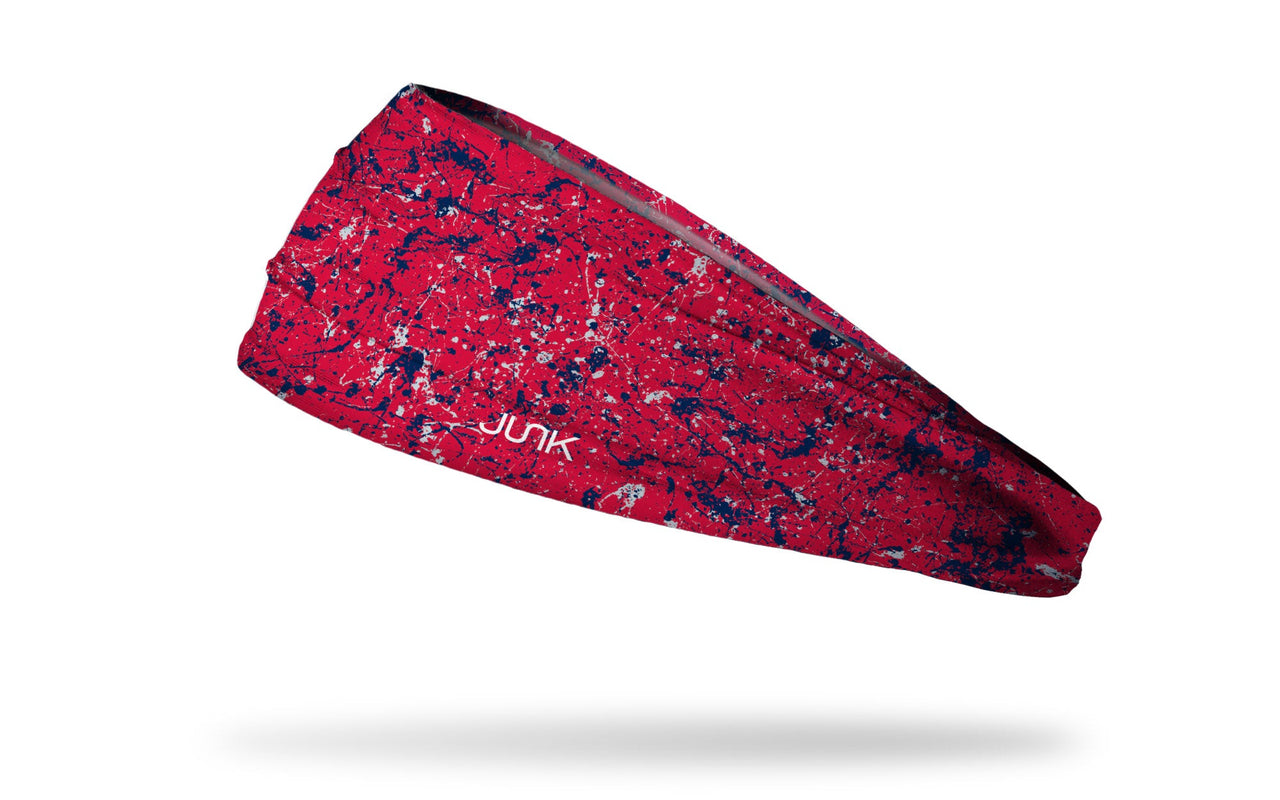 Red Midnight Silver Splatter Big Bang Lite Headband