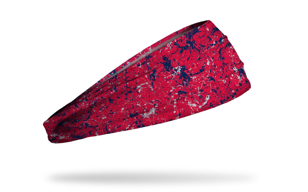 Red Midnight Silver Splatter Big Bang Lite Headband