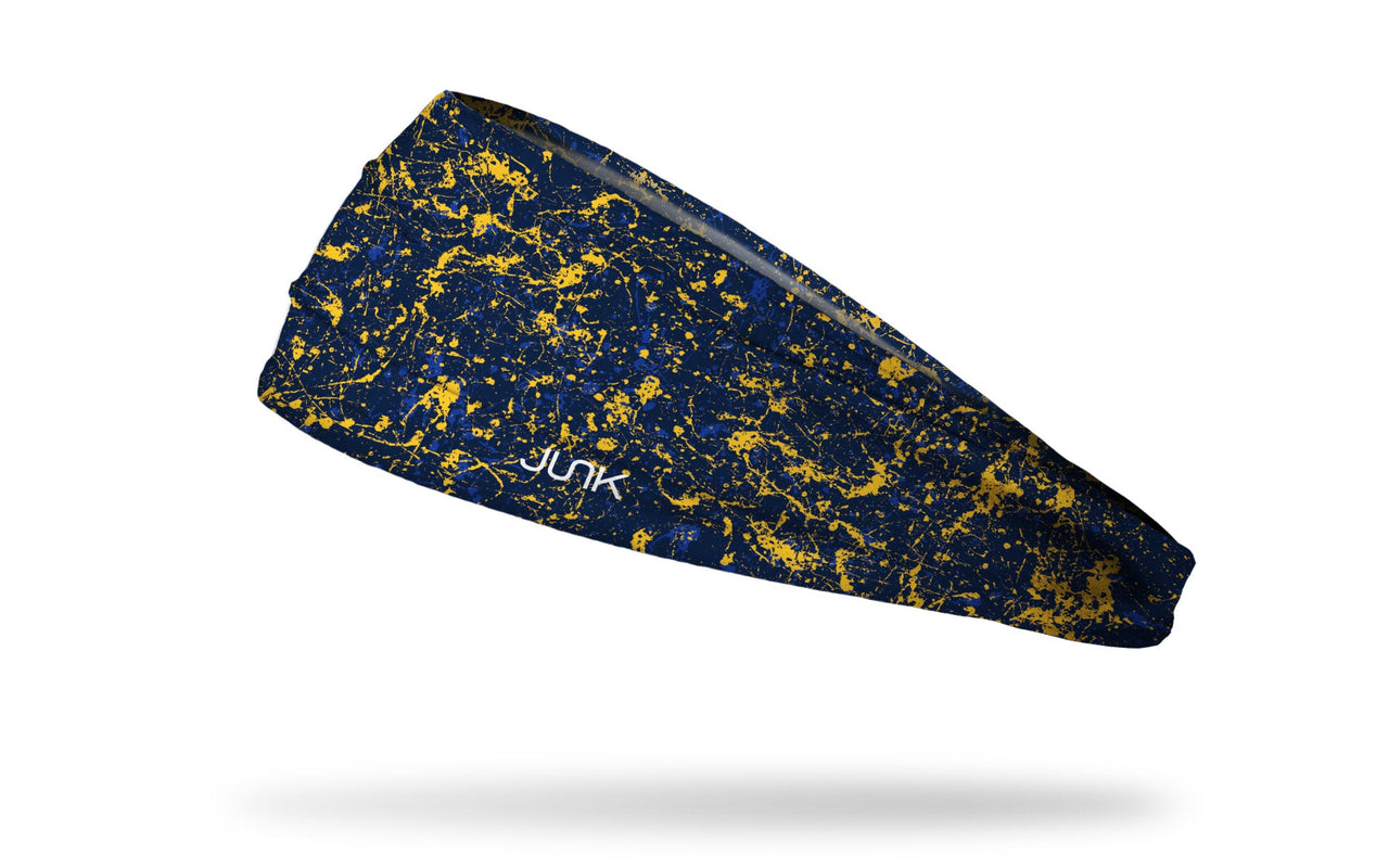 Navy Yellow Blue Splatter Big Bang Lite Headband