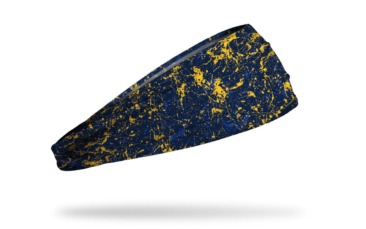 Navy Yellow Blue Splatter Big Bang Lite Headband