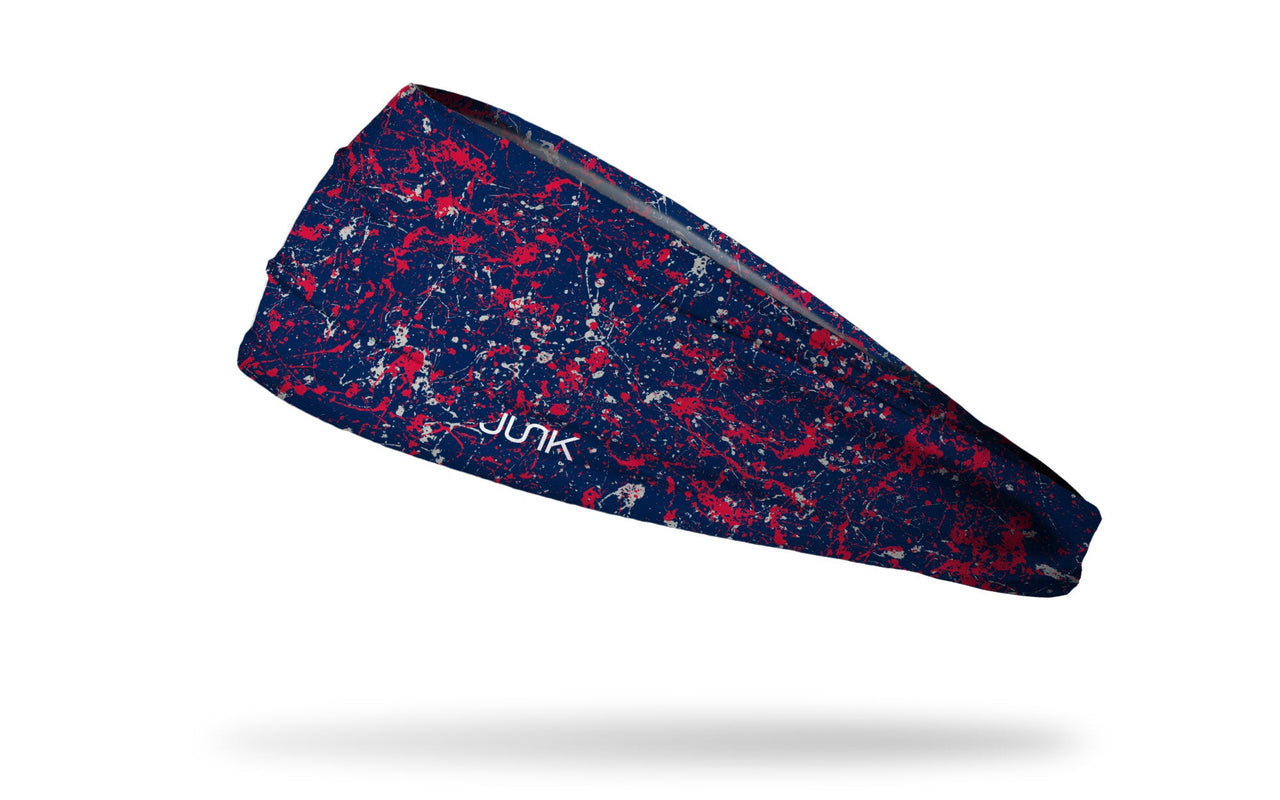 Navy Red Gray Splatter Big Bang Lite Headband