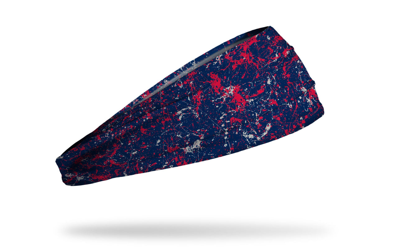 Navy Red Gray Splatter Big Bang Lite Headband