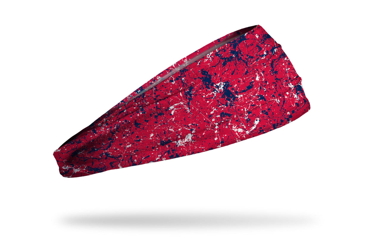 Red Midnight White Splatter Big Bang Lite Headband