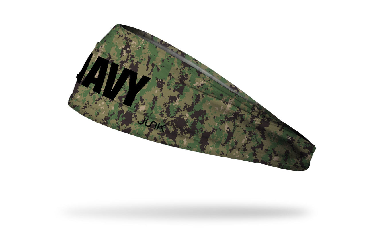 Navy: Wordmark Camo Big Bang Lite Headband