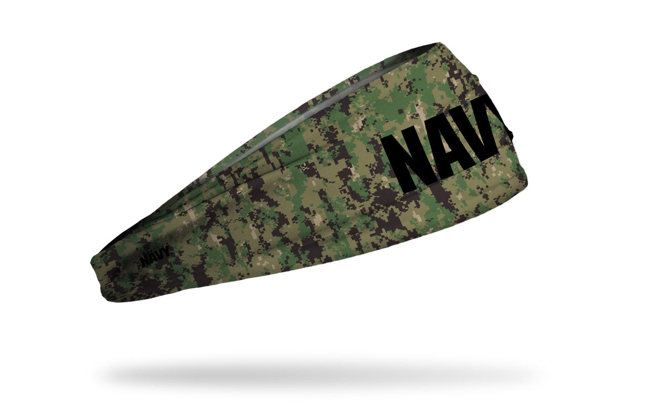 Navy: Wordmark Camo Big Bang Lite Headband
