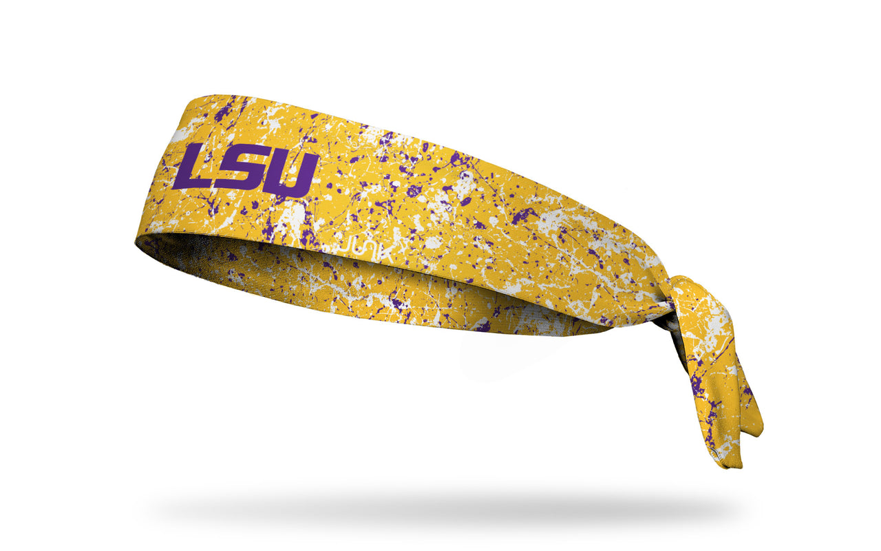 Louisiana State University: Splatter Gold Tie Headband