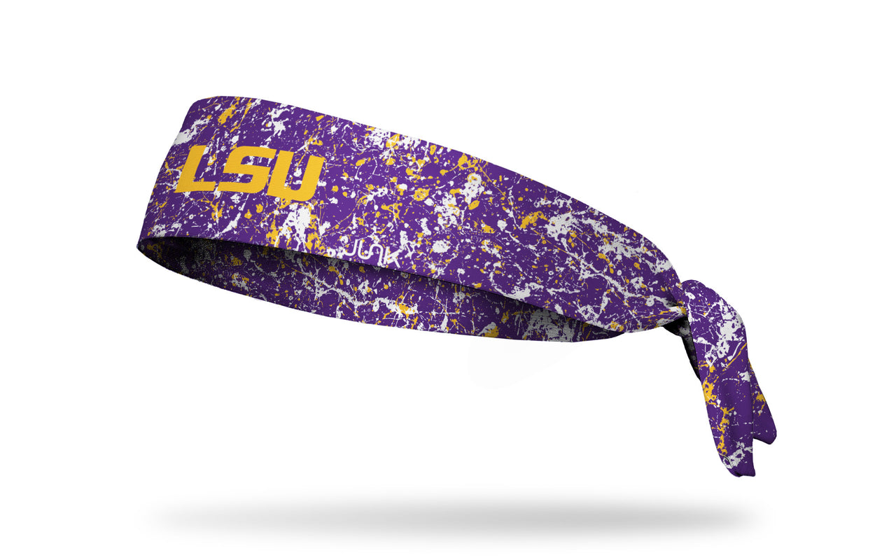 Louisiana State University: Splatter Purple Tie Headband