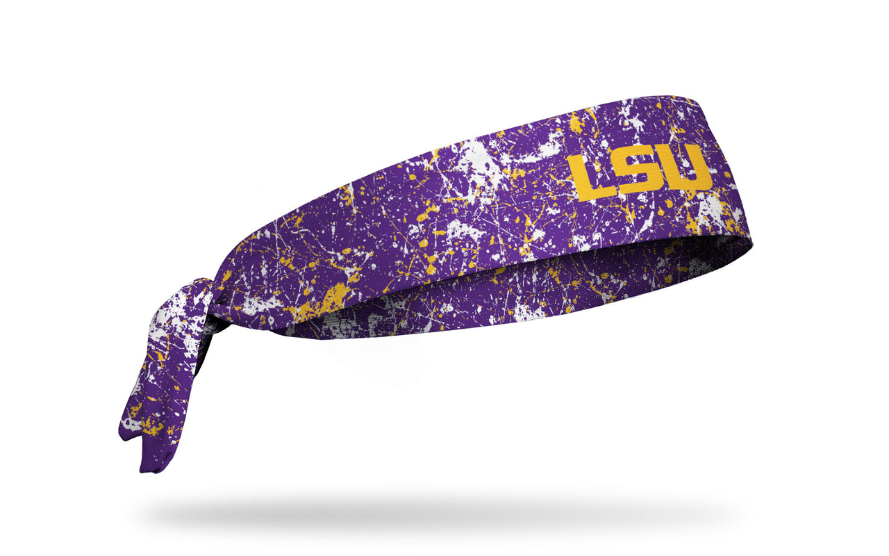 Louisiana State University: Splatter Purple Tie Headband