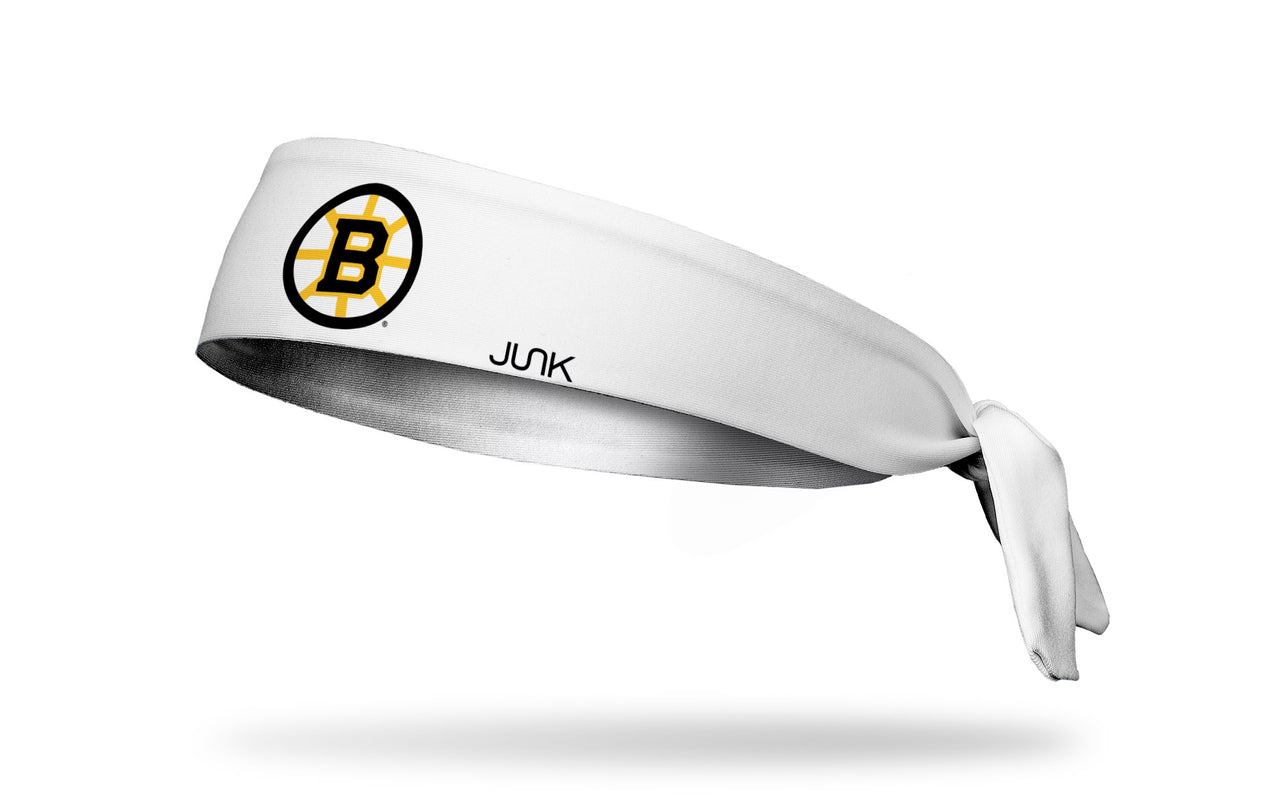 Boston Bruins: Logo White Flex Tie Headband