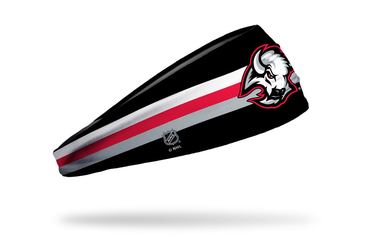Buffalo Sabres: Black & Red Stripe Headband
