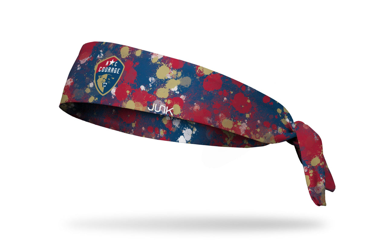 North Carolina Courage: Splatter Tie Headband