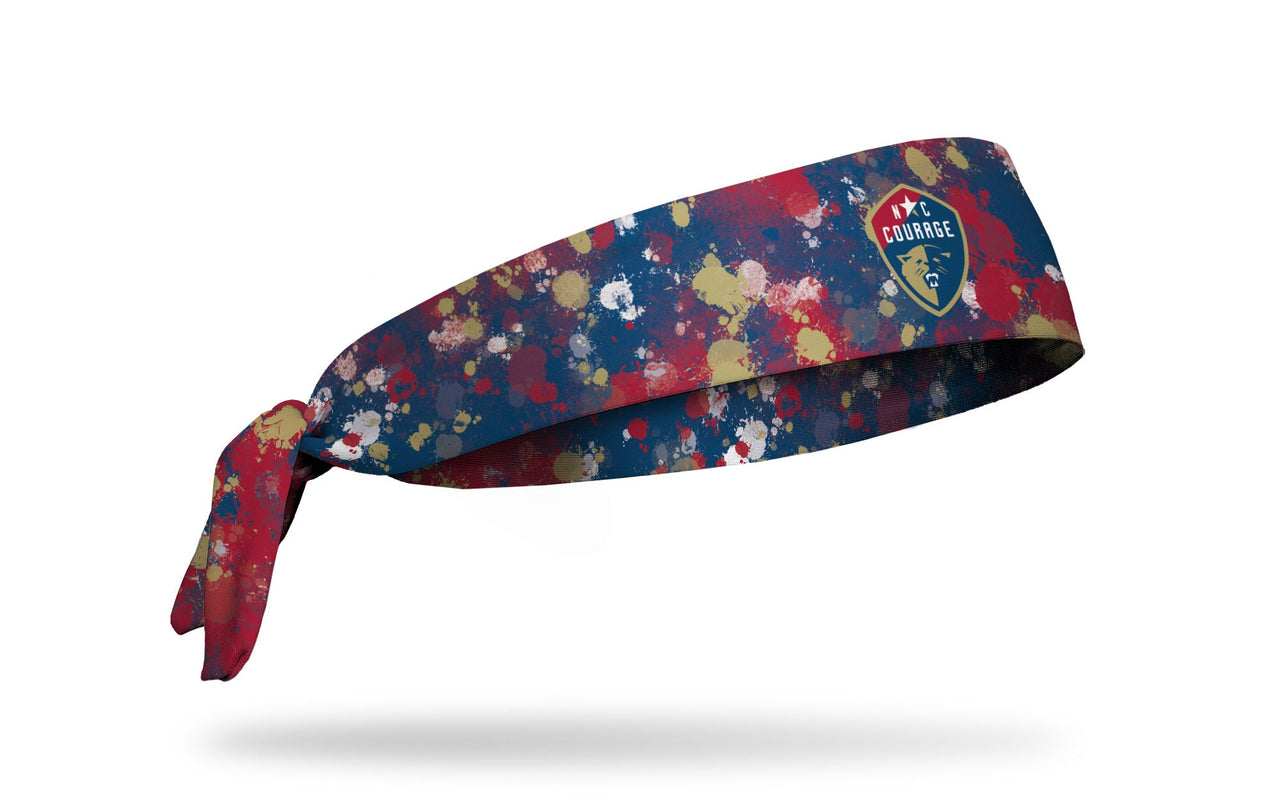 North Carolina Courage: Splatter Tie Headband