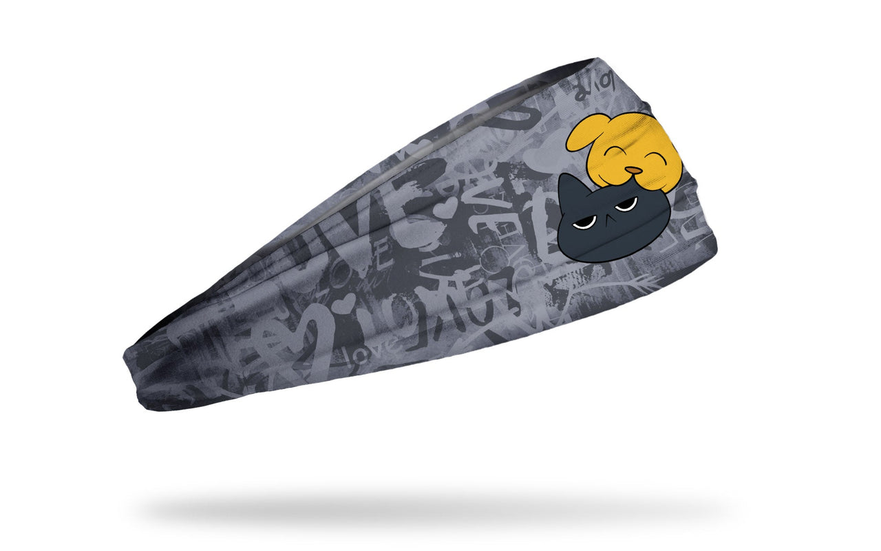 Perfect Match (Black Cat/Golden Retriever) Big Bang Lite Headband