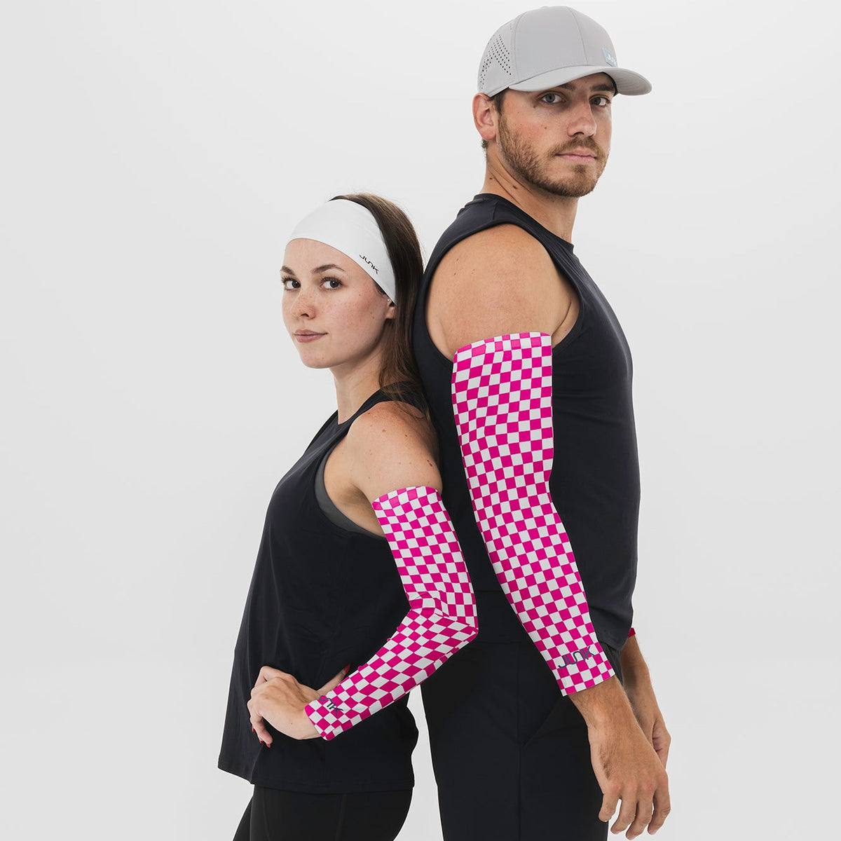 Pink Check Arm Sleeve