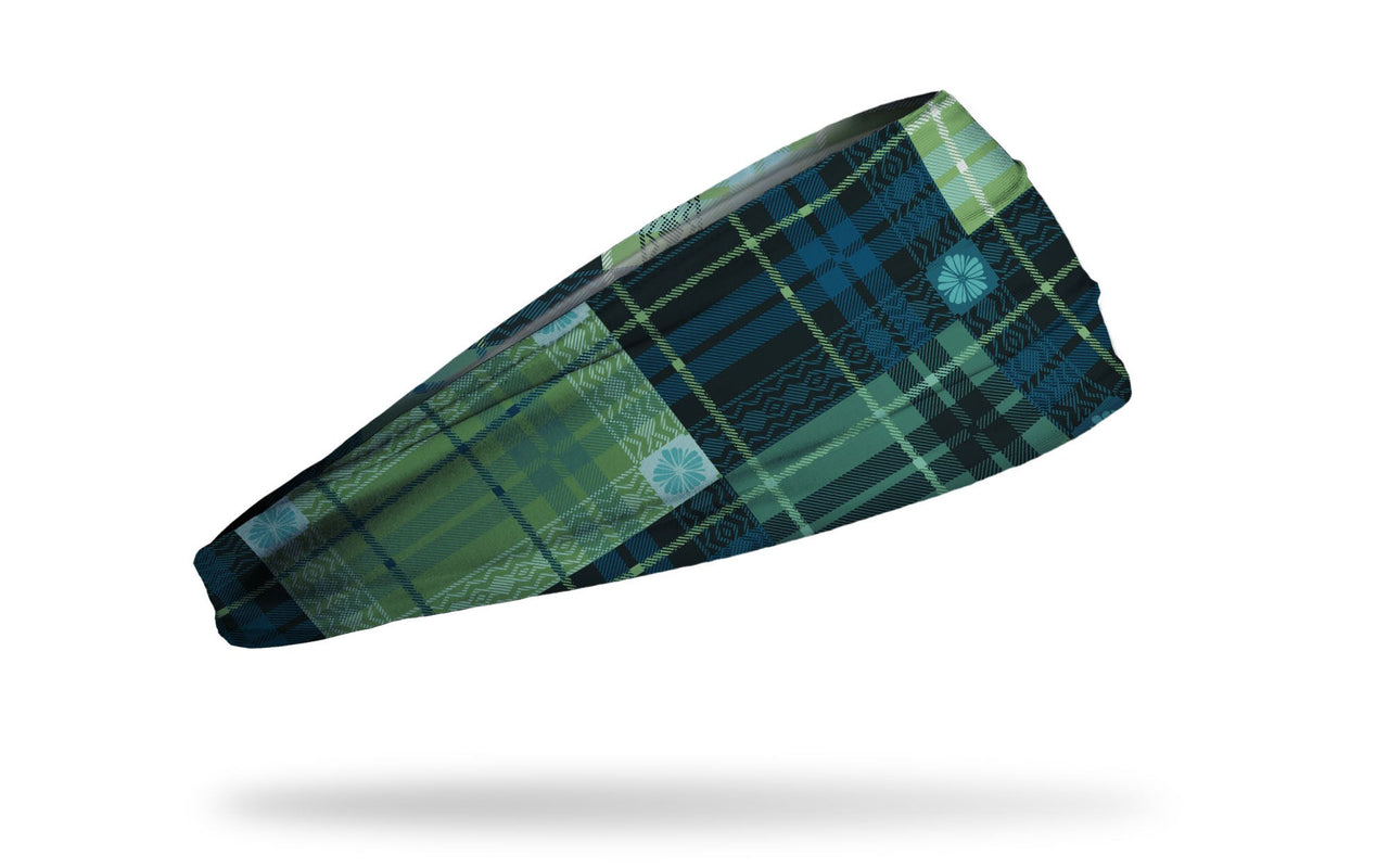 Teal Tartan Big Bang Lite Headband