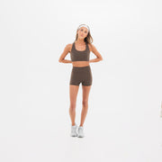Women's Breakthrough High Rise Short 3": Mocha - View 2