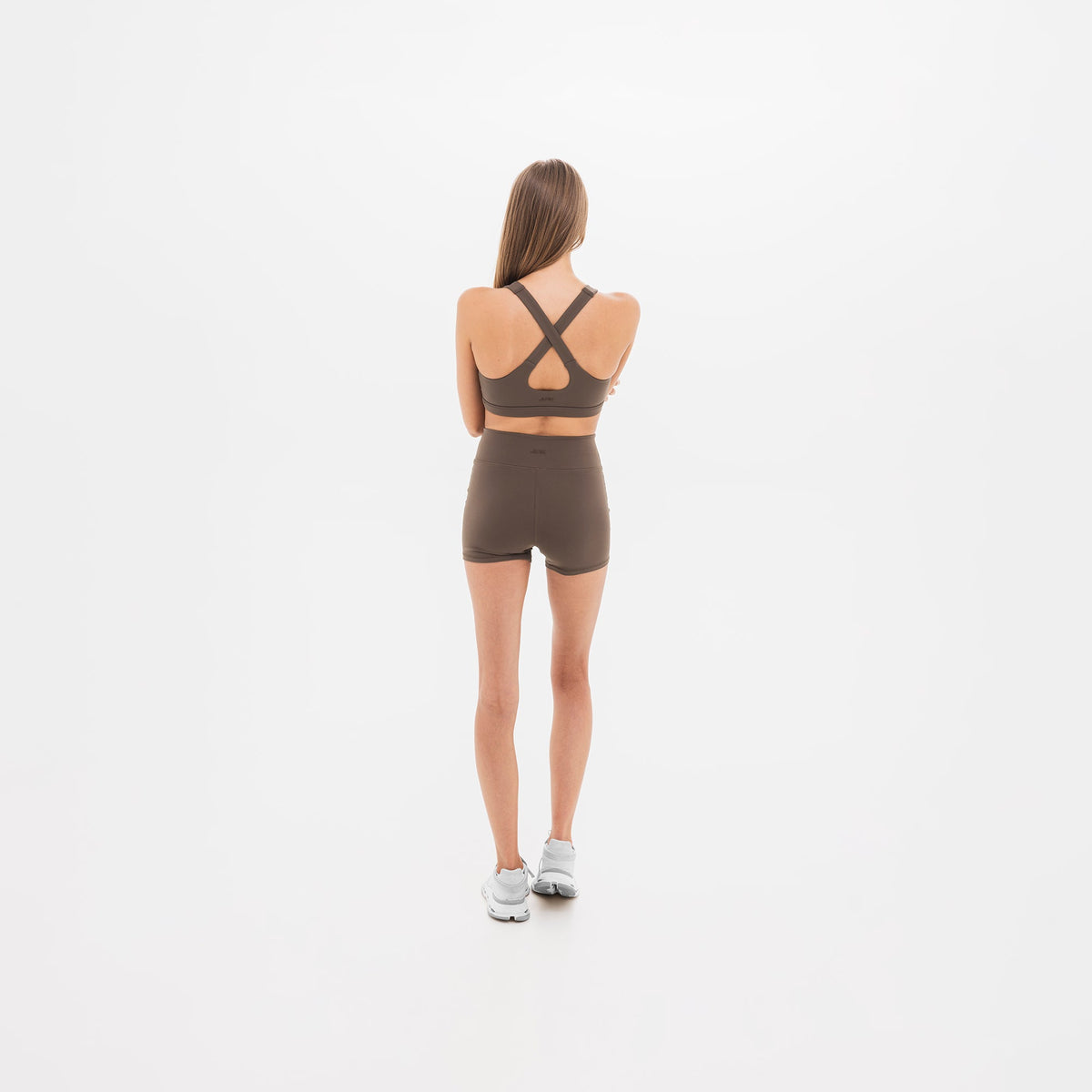 Women's Breakthrough Cross-Back Sports Bra: Mocha - View 2