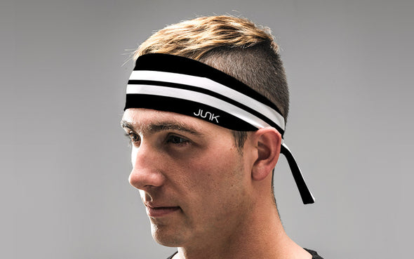 Varsity Stripe (Black) Tie Headband