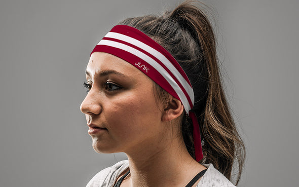 Varsity Stripe (Maroon) Tie Headband
