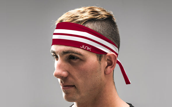 Varsity Stripe (Maroon) Tie Headband
