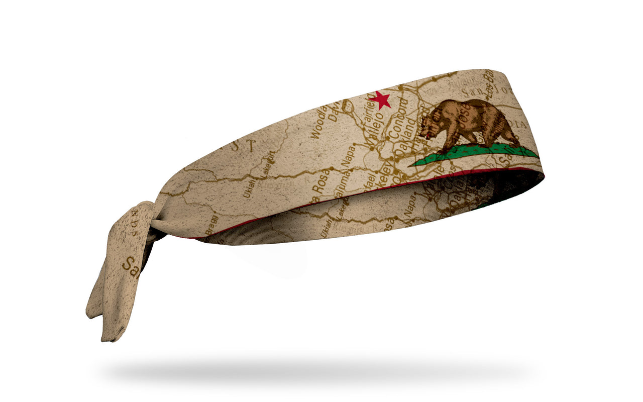 California State Flag Map Tie Headband
