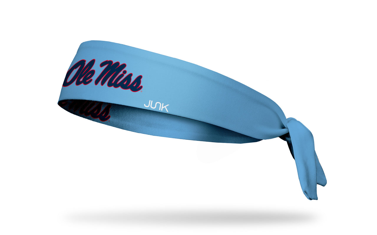 University of Mississippi: Ole Miss Lt. Blue Tie Headband