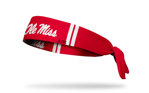 University of Mississippi: Ole Miss Stripes Red Tie Headband