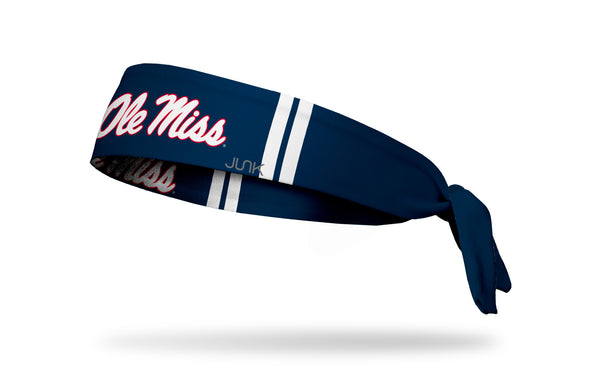 University of Mississippi: Ole Miss Stripes Navy Tie Headband