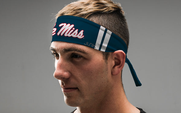 University of Mississippi: Ole Miss Stripes Navy Tie Headband