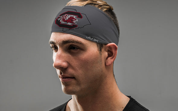 University of South Carolina: State Outline Gray Headband