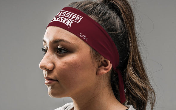 Mississippi State University: Wordmark Maroon Tie Headband