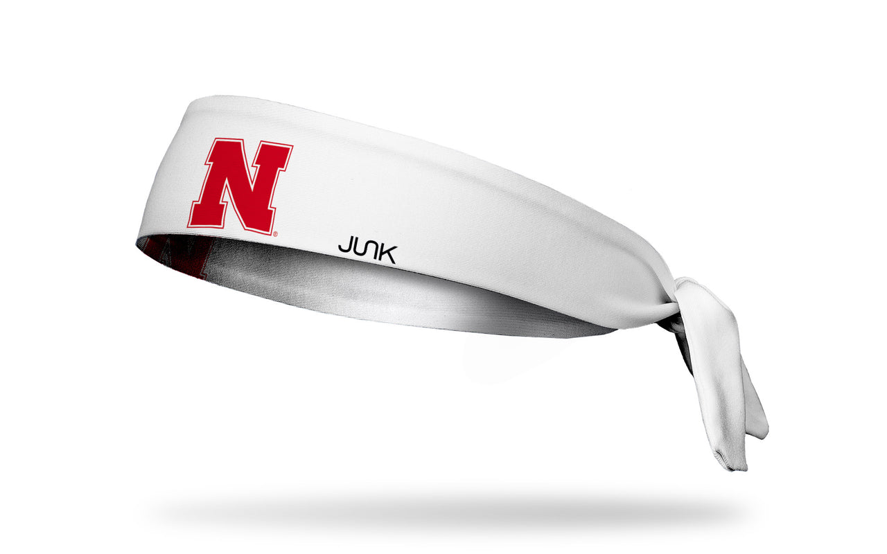 University of Nebraska: Logo White Tie Headband